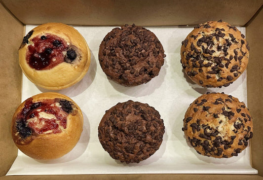 Variety Muffin Box (6 Large) Platters Cookies Palace